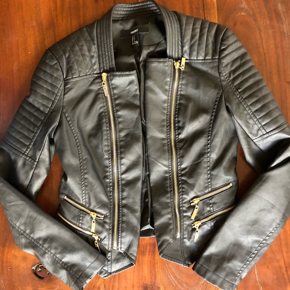 Forever 21 Jackets & Blazers - Faux Leather Moto Jacket